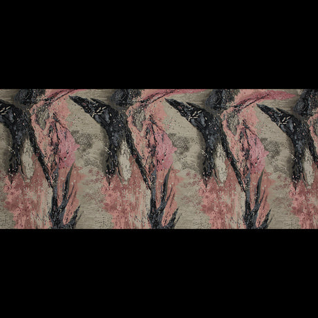 Pink, Beige and Black Abstract Jacquard
