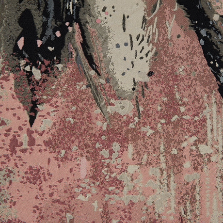 Pink, Beige and Black Abstract Jacquard