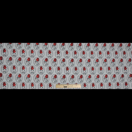 Red, White and Black Cat with Top Hat Jacquard