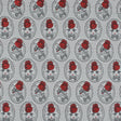 Red, White and Black Cat with Top Hat Jacquard