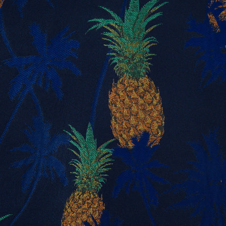 Royal Blue Pineapple Polyester Jacquard