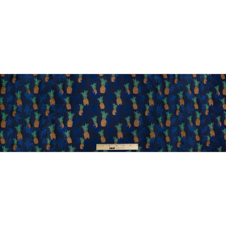 Royal Blue Pineapple Polyester Jacquard