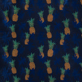 Royal Blue Pineapple Polyester Jacquard