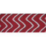 Organza Burnout Jacquard - Red Chevron