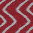 Organza Burnout Jacquard - Red Chevron