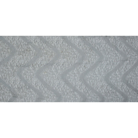 Organza Burnout Jacquard - Silver Chevron