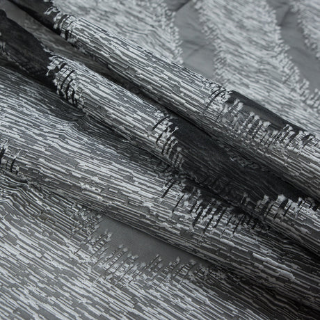 Organza Burnout Jacquard - Silver Chevron