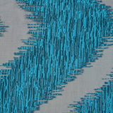 Organza Burnout Jacquard - Blue Chevron