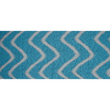 Organza Burnout Jacquard - Blue Chevron