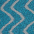 Organza Burnout Jacquard - Blue Chevron