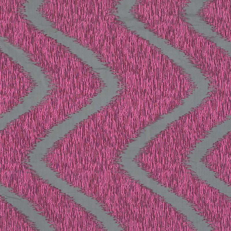 Organza Burnout Jacquard - Pink Chevron