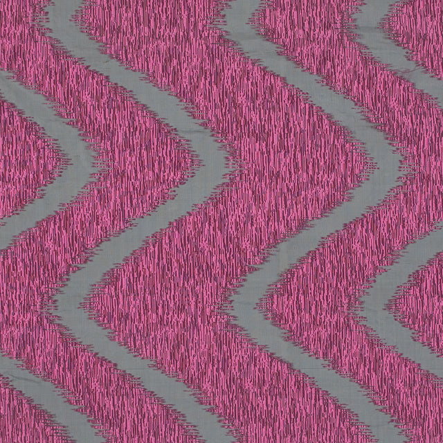 Organza Burnout Jacquard - Pink Chevron