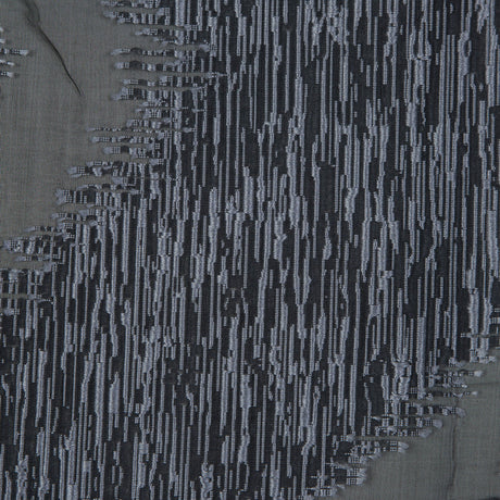 Organza Burnout Jacquard - Gray Chevron
