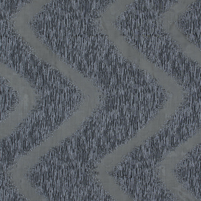 Organza Burnout Jacquard - Gray Chevron