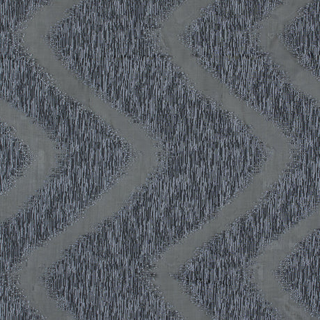 Organza Burnout Jacquard - Gray Chevron