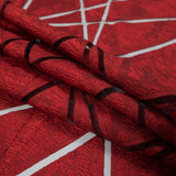 Red Geometric Burnout Jacquard