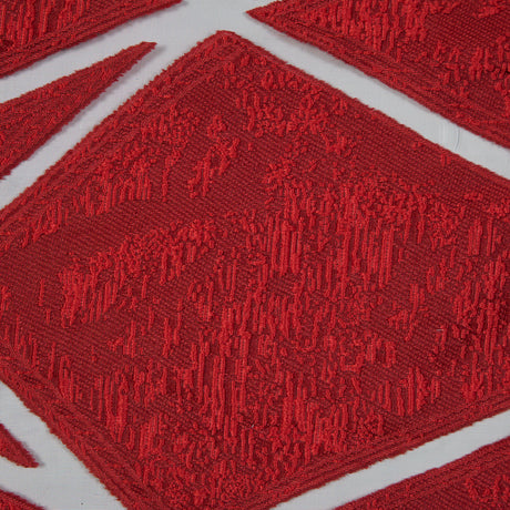 Red Geometric Burnout Jacquard