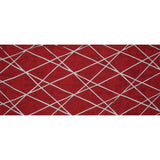 Red Geometric Burnout Jacquard