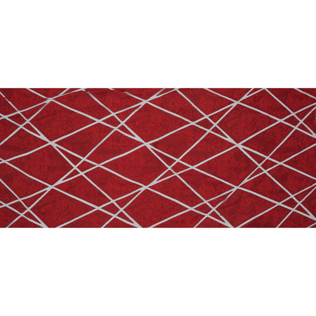 Red Geometric Burnout Jacquard