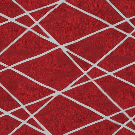 Red Geometric Burnout Jacquard