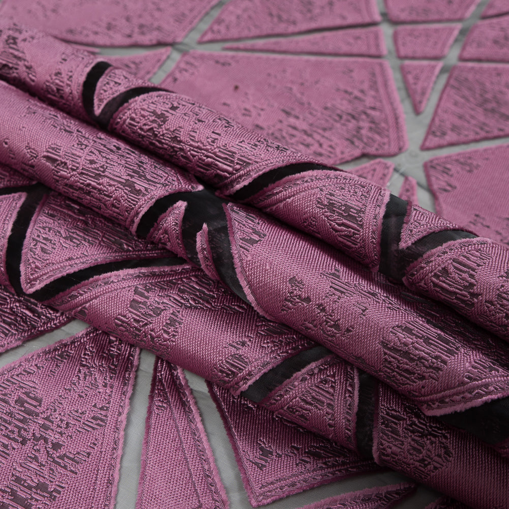 Pink Geometric Burnout Jacquard