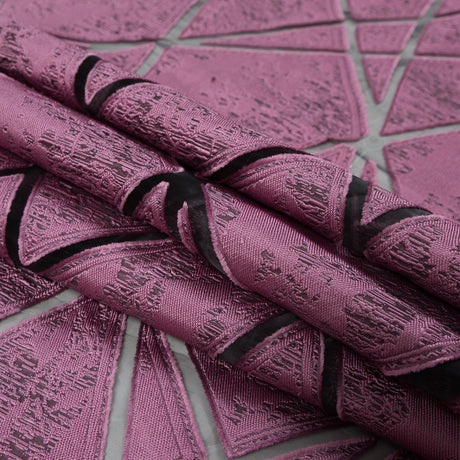 Pink Geometric Burnout Jacquard