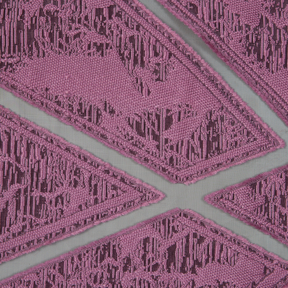 Pink Geometric Burnout Jacquard