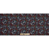 Multicolor Skull Printed Wrinkled Faux Plisse