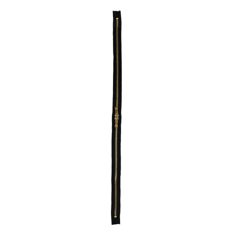Lampo 2 Way Black and Gold Closed Ended Metal Zipper - 31"