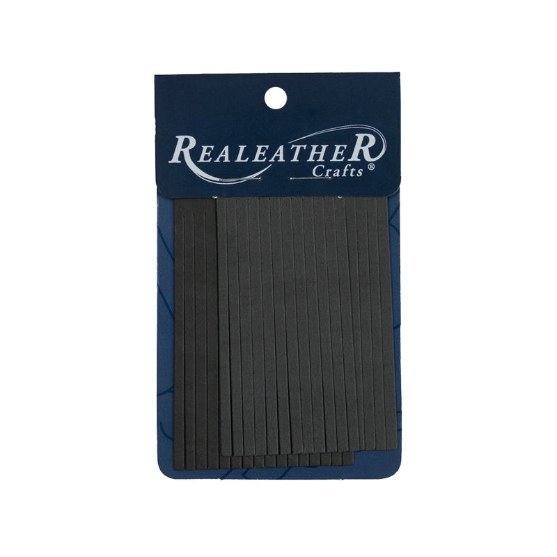 Realeather Charcoal Deerskin Fringe Trim