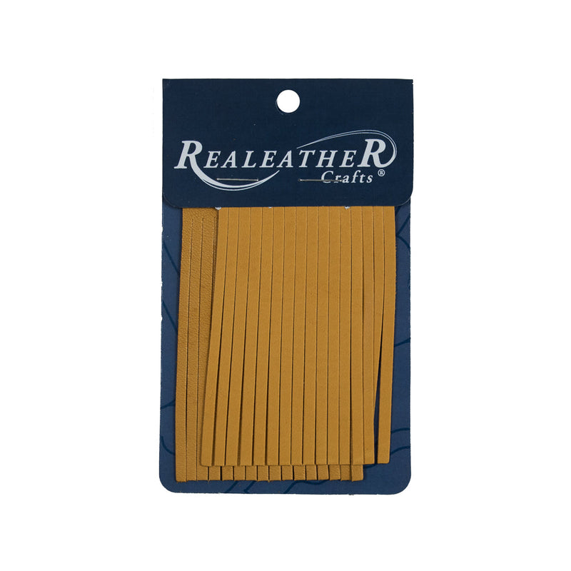 Realeather Gold Deerskin Fringe Trim