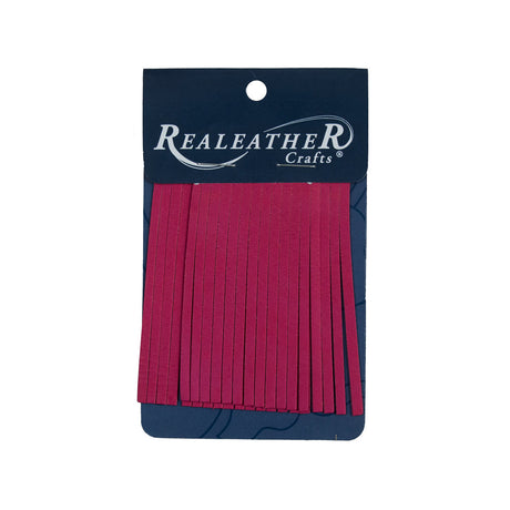 Realeather Fuchsia Deerskin Fringe Trim