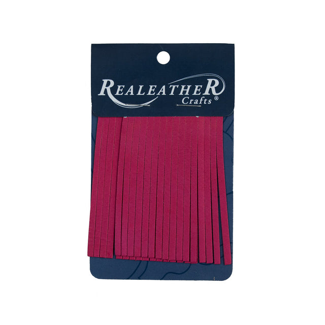 Realeather Fuchsia Deerskin Fringe Trim