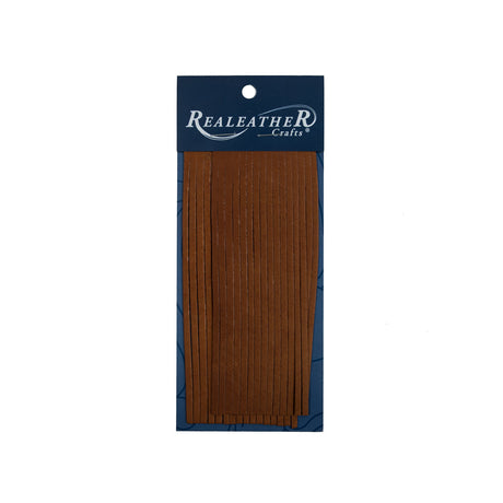 Realeather Saddle Tan Deerskin Fringe Trim