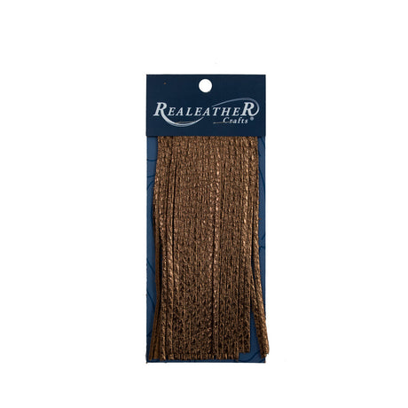 Realeather Metallic Bronze Deerskin Fringe Trim