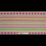 Fluorescent Geometric Striped Silk Crepe de Chine