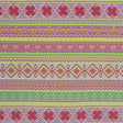 Fluorescent Geometric Striped Silk Crepe de Chine