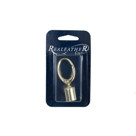 Realeather Gold Tassel Topper Key Chain