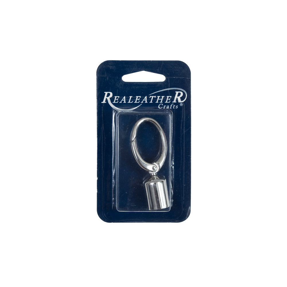 Realeather Chrome Tassel Topper Key Chain