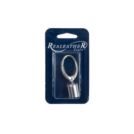 Realeather Chrome Tassel Topper Key Chain