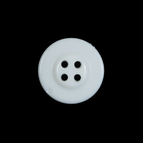 White Plastic Anchor 4-Hole Button - 32L/20mm