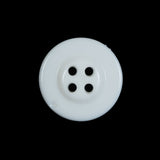 White Plastic Anchor 4-Hole Button - 36L/23mm