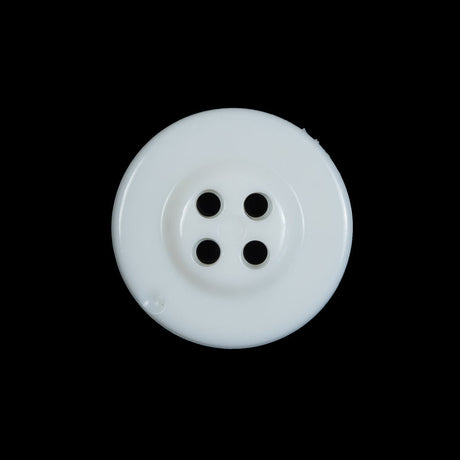 White Plastic Anchor 4-Hole Button - 36L/23mm
