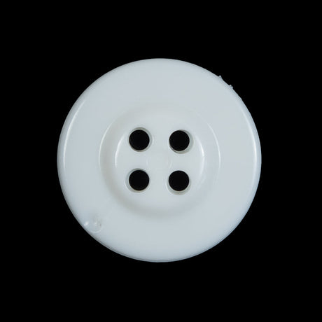 White Plastic Anchor 4-Hole Button - 40L/25.5mm