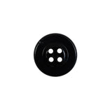 Black Plastic Anchor 4-Hole Button - 24L/15mm