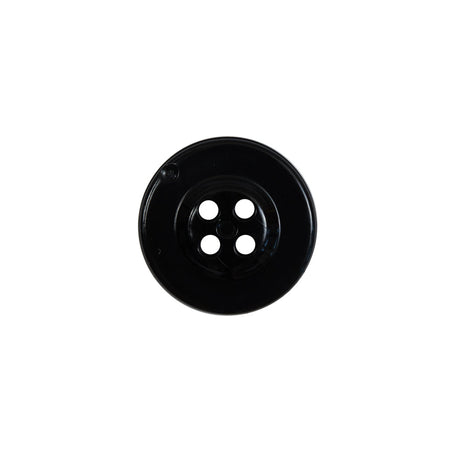 Black Plastic Anchor 4-Hole Button - 24L/15mm