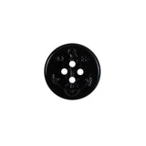 Black Plastic Anchor 4-Hole Button - 24L/15mm