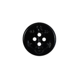 Black Plastic Anchor 4-Hole Button - 28L/18mm