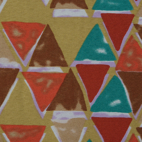 Jade, Ochre and Tangerine Geometric Printed Mikado