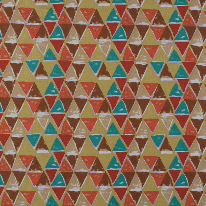 Jade, Ochre and Tangerine Geometric Printed Mikado